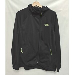 The North Face Arcada Asymmetrical Jacket Black Fleece Hoodie Full Zip Green‎ L